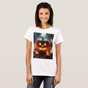 uma abóbora de halloween com teia de aranha no top