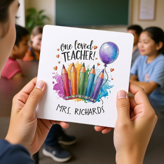 Uma Adorada canetas Coloridas de Professores Perso