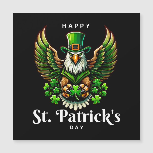 uma águia com chapéu de leprechaun verde (Frente)