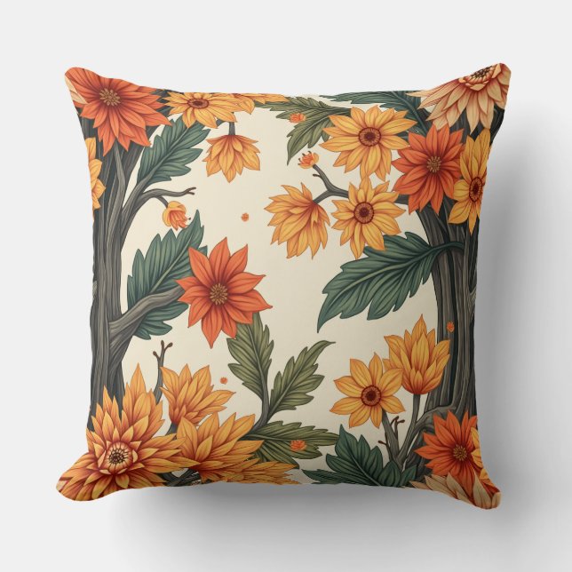 Uma almofada acolhedora com uma sensação de outono (Frente)