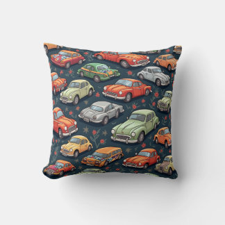 Uma almofada com carros bonitos
