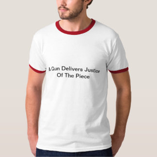 Uma arma entrega justiça da peça camisa