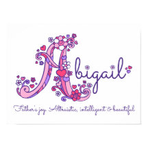 Uma arte monográfica Abigail dá nome a poster