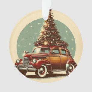 Uma árvore de Natal carro vintage Ornamento acríli
