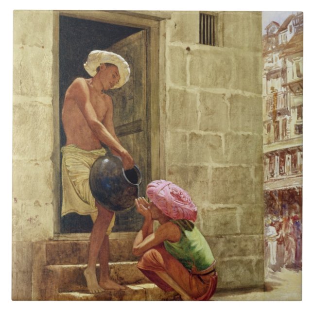 Uma bebida na maneira, 1876 (w/c no papel) (Frente)