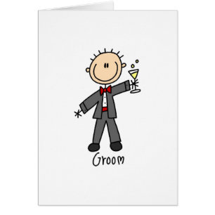 Uma bebida para o cartão do noivo