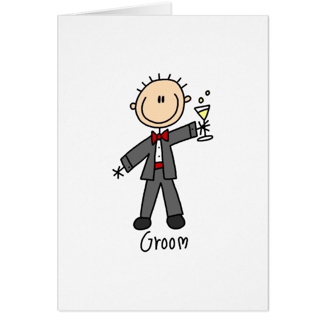 Uma bebida para o cartão do noivo (Frente)