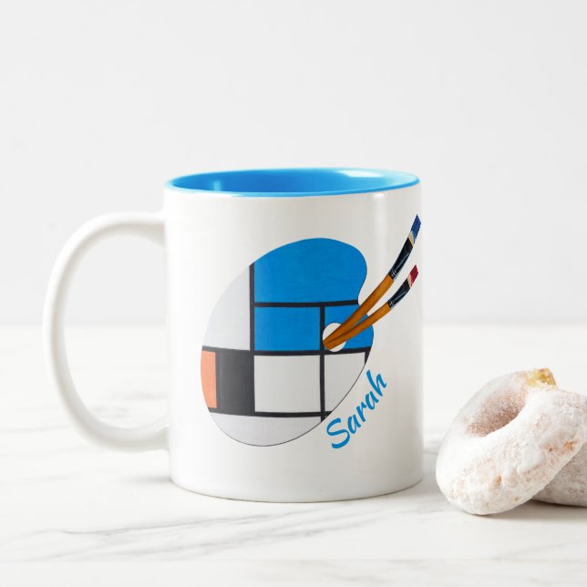 Uma bela caneca com uma pintura de Paul Klee (Com Donut)