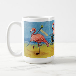 Uma bela caneca de flamingo