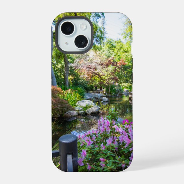 uma bela paisagem de primavera no jardim (Verso)