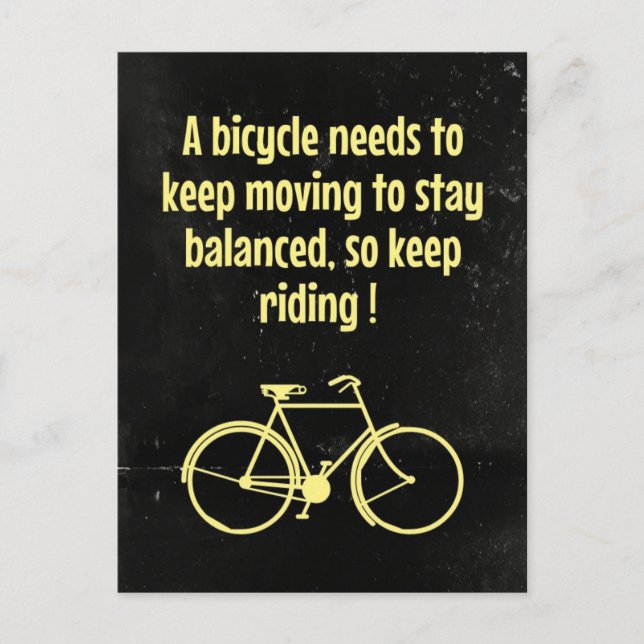 Uma Bicicleta precisa continuar movendo o cartão p (Frente)