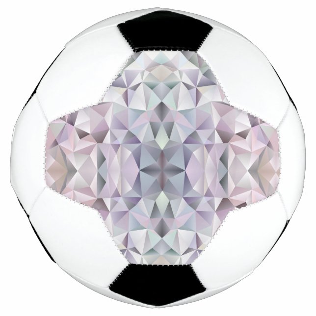 Uma bola de futebol apresenta um padrão geométrico (Frente)