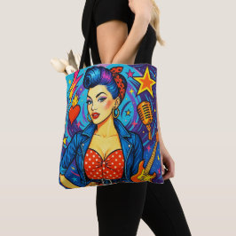 Uma Bolsa de Mão com Design Retro Rockabilly