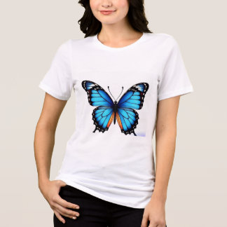 Uma borboleta azul mulher T-Shirt/