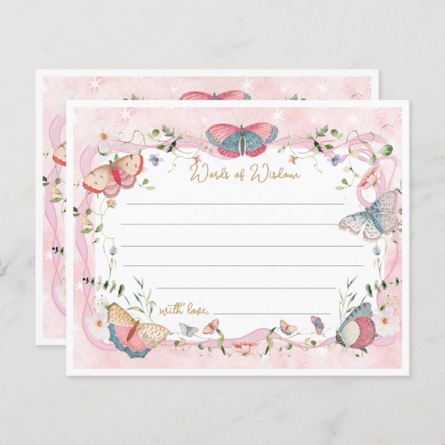 Uma Borboleta Bebê Está A Caminho De Um Conselho D (Frente/Verso)