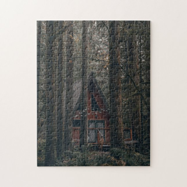 UMA CABINA-QUADRO NA QUEBRA-CABEÇA DE JIGSAW WOODS (Vertical)