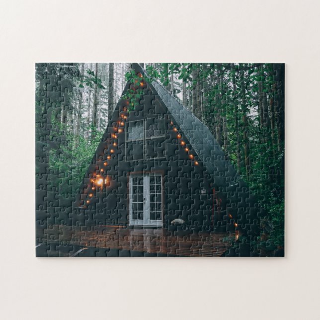 UMA CABINA-QUADRO NA QUEBRA-CABEÇA DE JIGSAW WOODS (Horizontal)