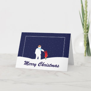 Uma caminhada com o cartão de Natal do Snowman