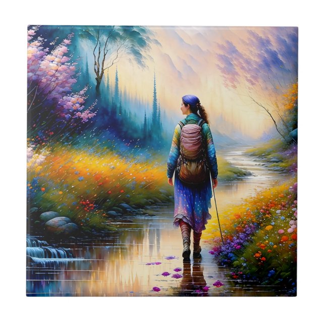 Uma caminhada na obra de arte das florestas (Frente)