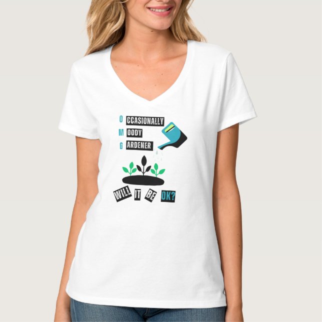 Uma camisa clara e fofa para jardineiros (Frente)