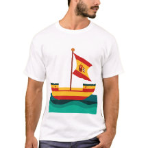 Uma camisa criativa para venda de barcos de Espanh