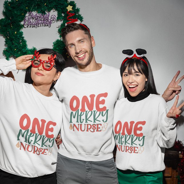 Uma camisa de natal de enfermeira Feliz (One Merry Nurse christmas sweatshirt
)