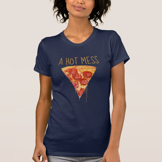 Uma Camisa De Pizza Quente (Frente)
