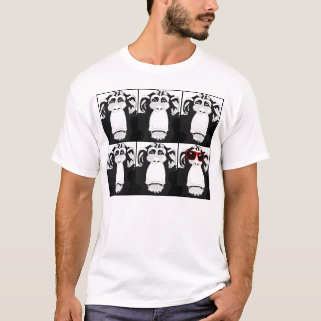 Uma Camisa Divertida do Macaco Legal (Frente)