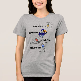Uma Camisa Feminina Can Toucan Vermelho Can Azul