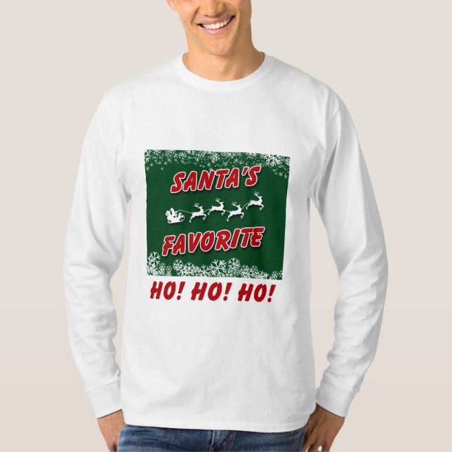 Uma camisa longa da Capa T do Natal com citações (Frente)