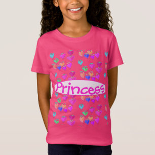 Uma camiseta cor-de-rosa brilhante princesa