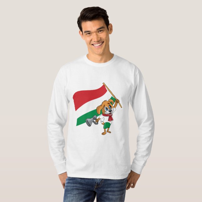 Uma camiseta de cachorro fã húngaro (Frente Completa)