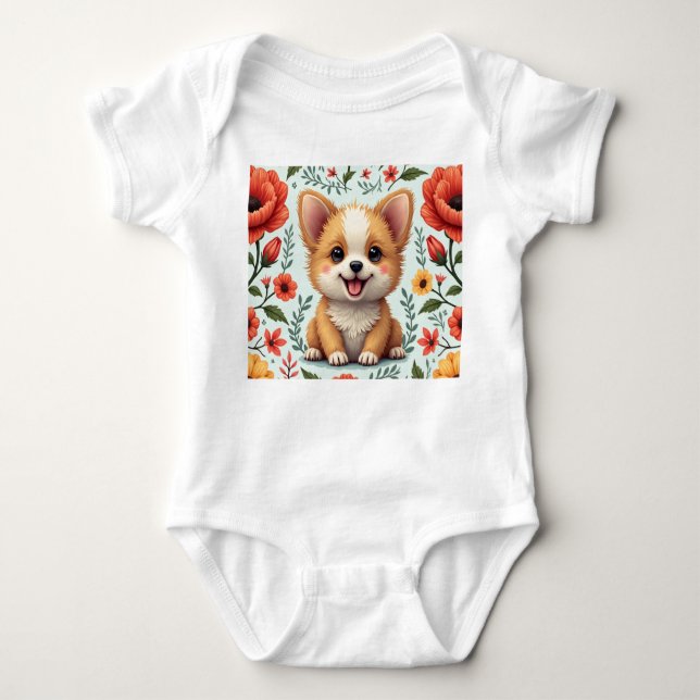 uma camiseta de cachorro giro (Frente)