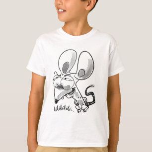 uma camiseta de desenho animado de rato engraçado