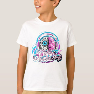 Uma camiseta de design cerebral para crianças.melh