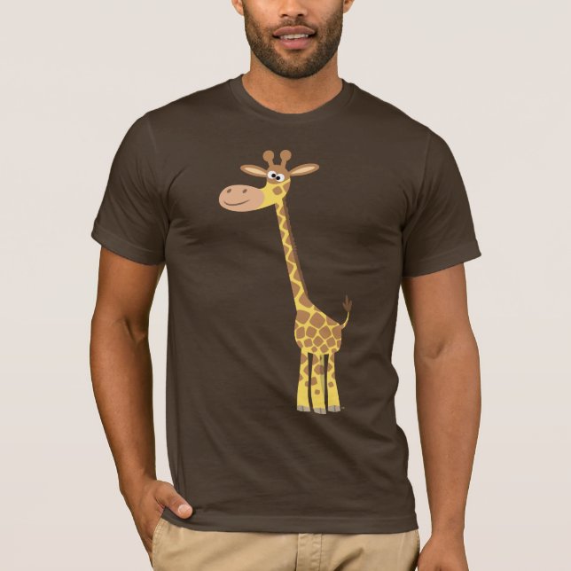 Uma camiseta de girafa de cartoon (Frente)