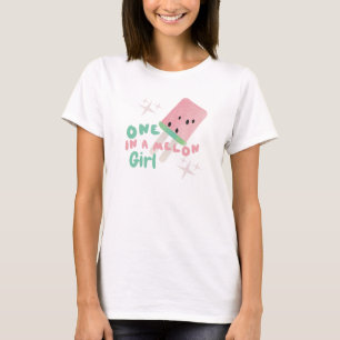 Uma Camiseta de Sorvete de Verão de Melão