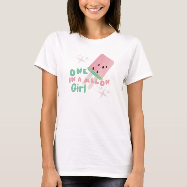 Uma Camiseta de Sorvete de Verão de Melão (Frente)