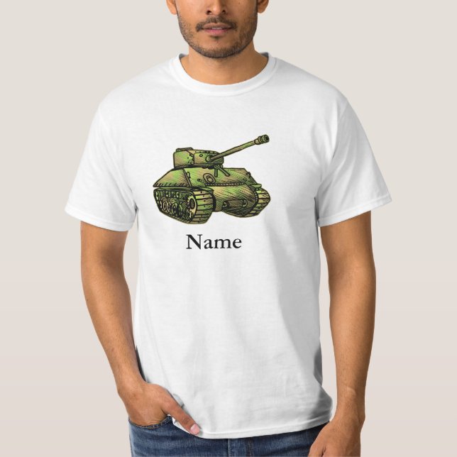 Uma camiseta de Tanque Militar (Frente)