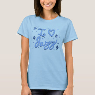 Uma camiseta 'Eu amo Jazz' fofa