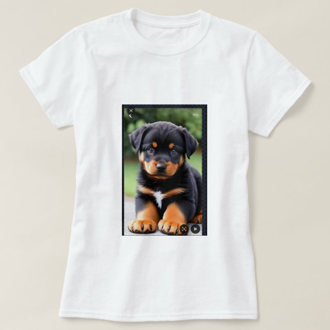 Uma camiseta Feminina gola canoa simples  (Frente do Design)