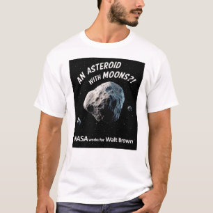 Uma camiseta HPT de asteroide com luas