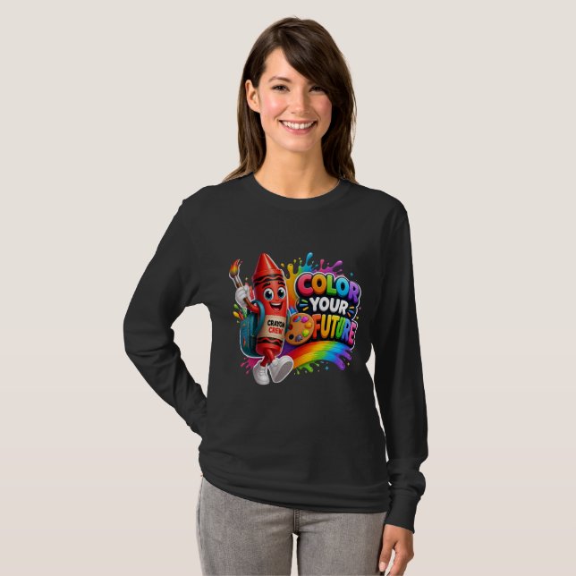 Uma camiseta moderna e inspiradora que reflete um  (Frente Completa)