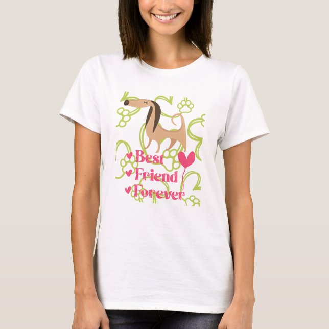Uma camiseta na moda para amantes de cães. (Frente)