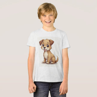 Uma camiseta para crianças com um cachorrinho boni