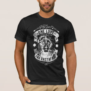 Uma camiseta preta Jah Rastafari