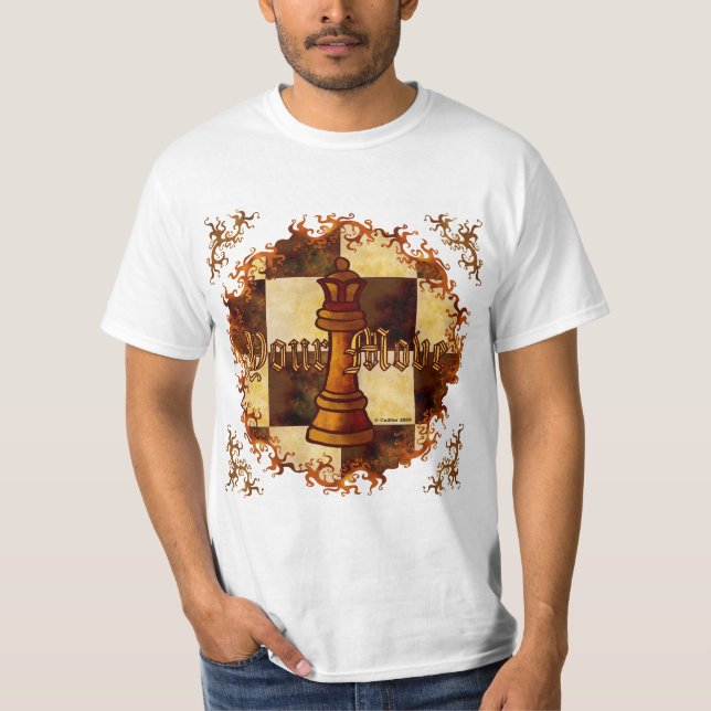 Uma camiseta Rainha de Xadrez (Frente)