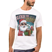 Uma camiseta vibrante e divertida do Natal