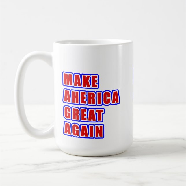 Uma caneca de café com a imagem de Trump "LUTA CON (Esquerda)