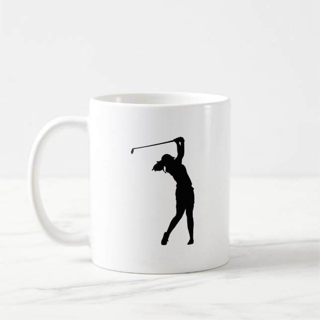 Uma caneca de café com um desenho de silhueta de g (Esquerda)